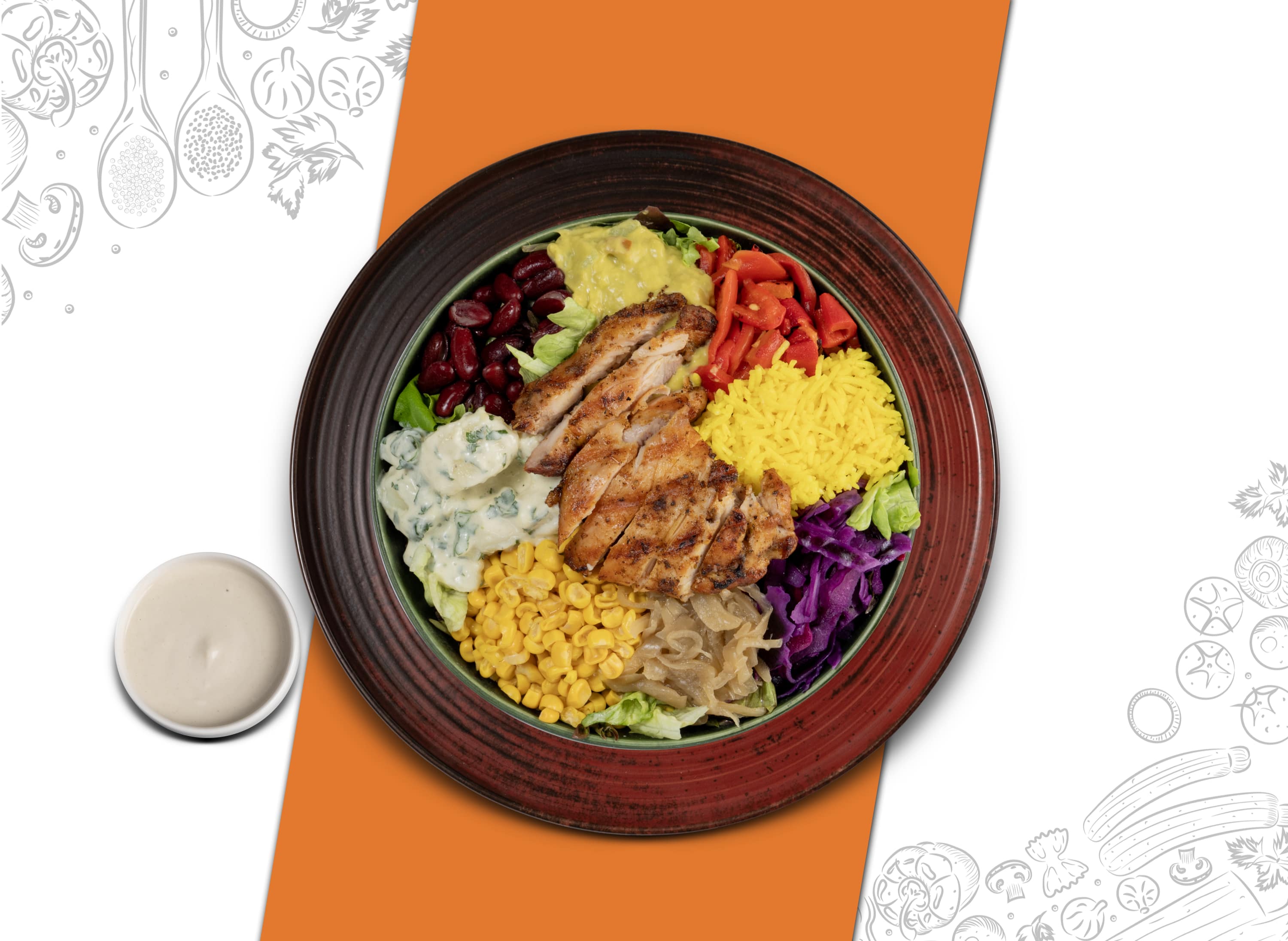 Humuslu Tavuk Pirzola Bowl